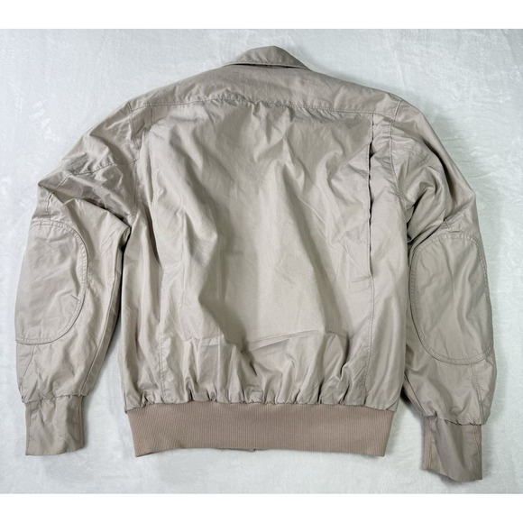 Vintage Banana Republic Jacket Mens Small Harrington Bomber 80s Elbow Patch - Picture 7 of 12